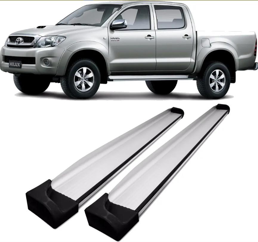 Estribo Hilux Toyota Aluminio Con Bases Hasta Mod 2016